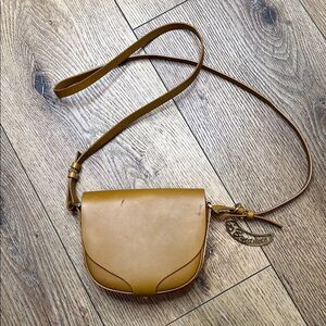 Sophie Hulme London Cognac Leather Small Crossbody Bag